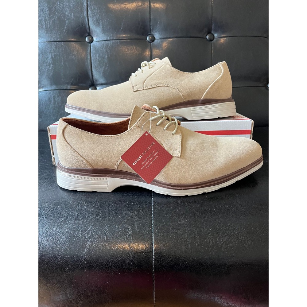 Stacy Adams Redzone Suede Leather Derby Shoes Sand NWT
